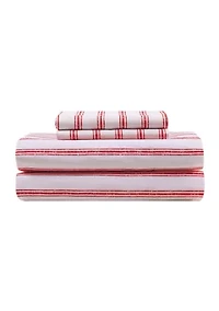 Microfiber Ticking Stripe Sheet Set