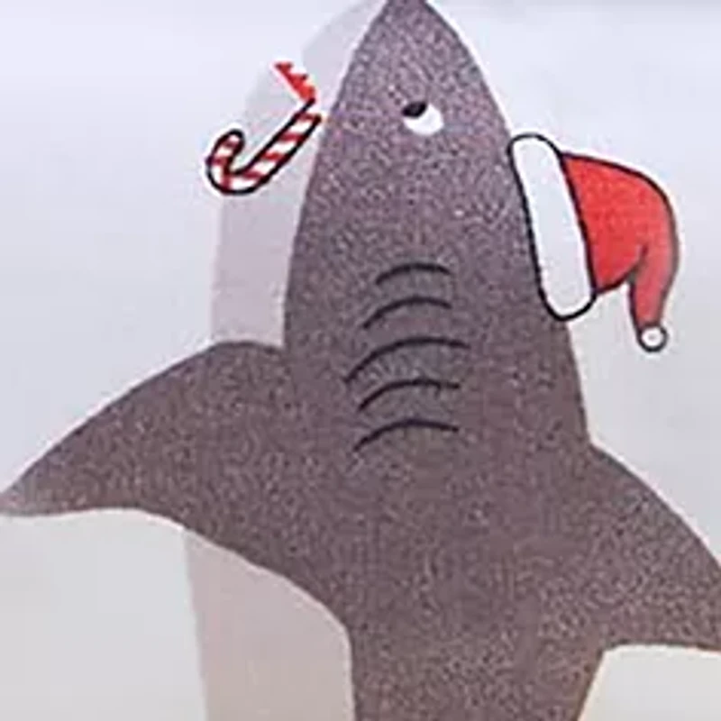 Microfiber Christmas Sharks Sheet Set