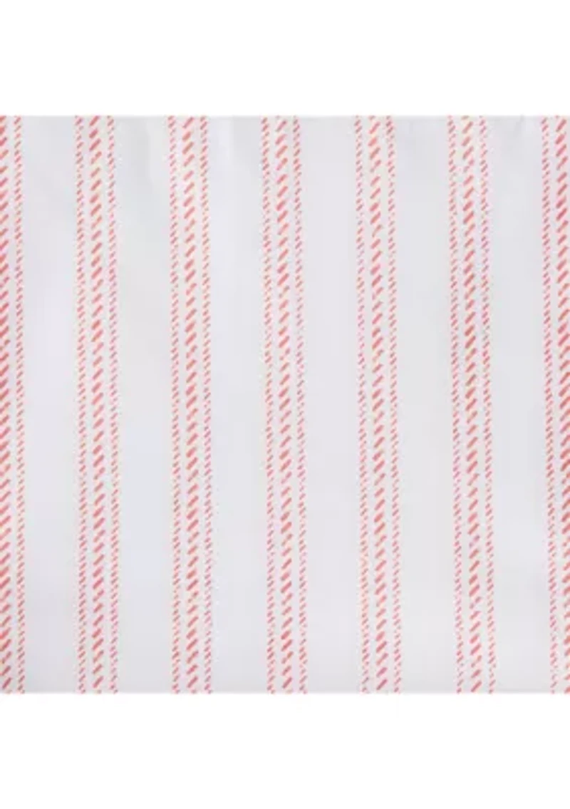 Coral Stripe Sheet Set