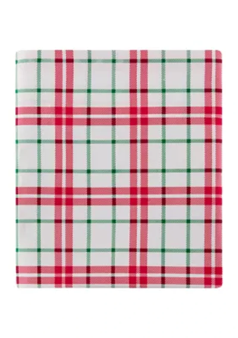 Red Green Plaid Printed Sheet Set