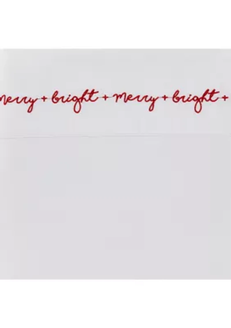 Embroidered Merry & Bright Sheet Set