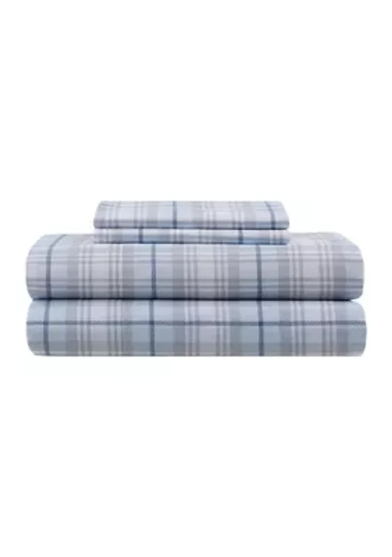 Blue Plaid Sheet Set