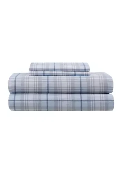 Blue Plaid Sheet Set