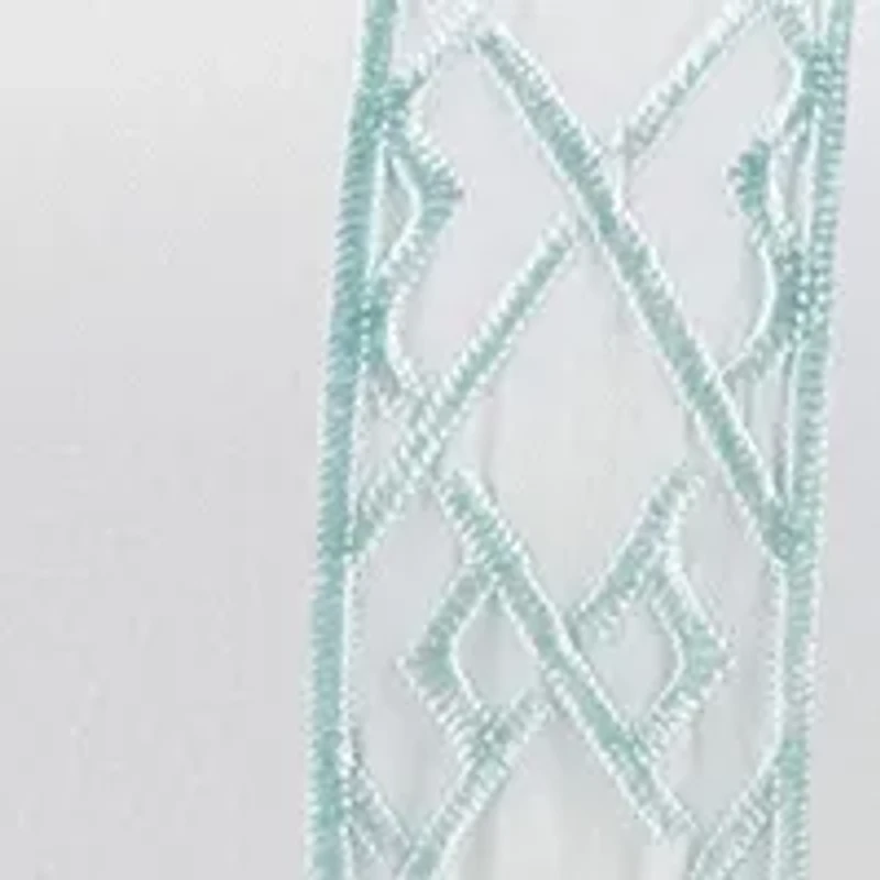Embroidered Aqua Sheet Set