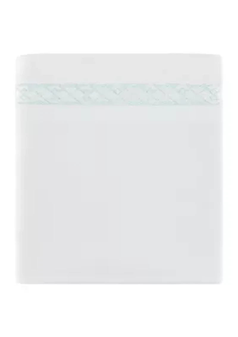 Embroidered Aqua Sheet Set