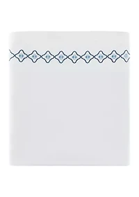 Embroidered Blue Medallion Sheet Set