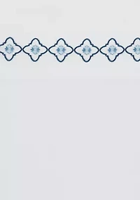 Embroidered Blue Medallion Sheet Set