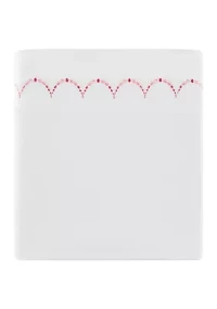 Embroidered Coral Scallop Sheet Set