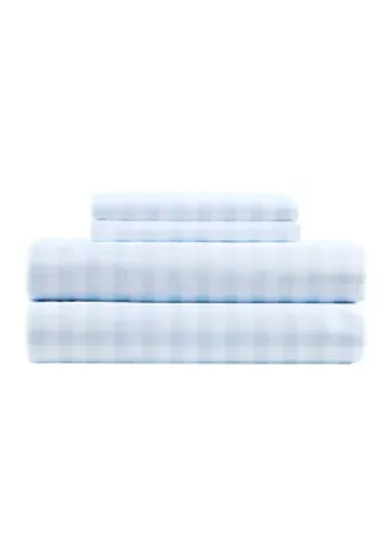 Blue Plaid Sheet Set