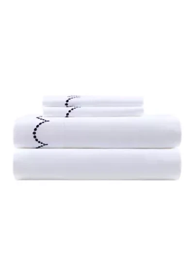 Embroidered Scalloped Sheet Set