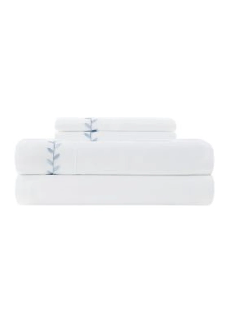 Tan Embroidered Sheet Set