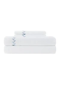 Tan Embroidered Sheet Set