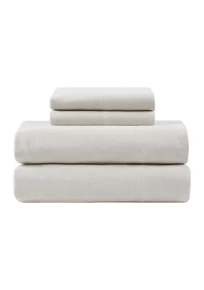 Solid Flannel Sheet Set