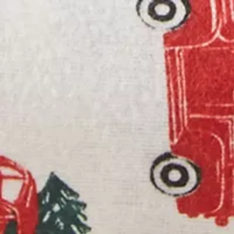 Christmas Wishes Truck With Tree Flannel Sheet Set