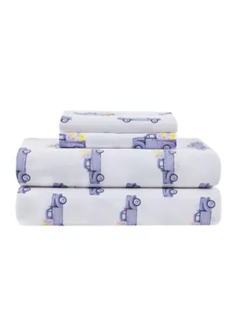 Truck with Bunnies Microfiber Sheet Set