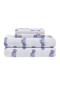 Truck with Bunnies Microfiber Sheet Set