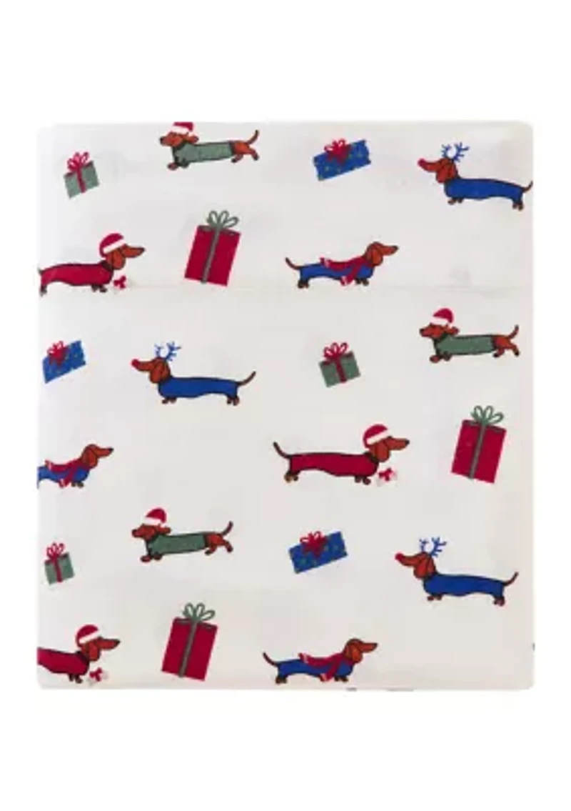 Multi Dog Printed Christmas Sheet Set