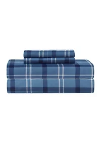 Blue Plaid Sheet Set