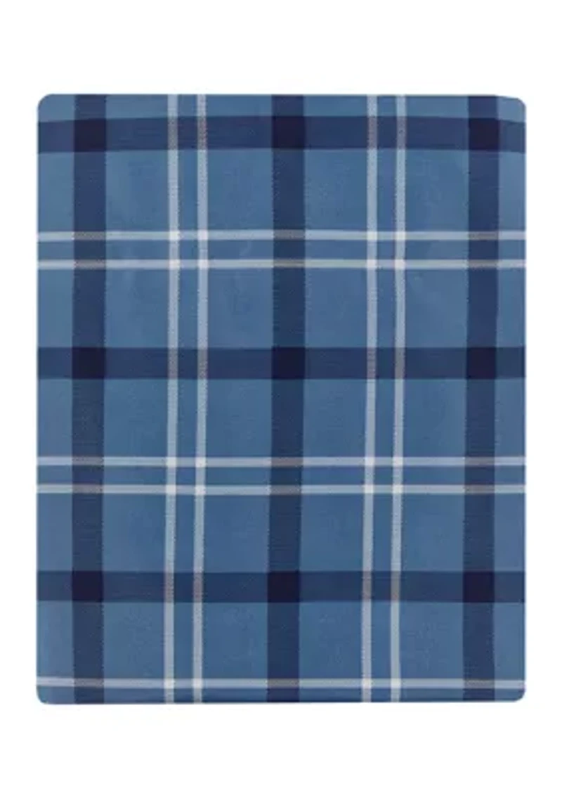 Blue Plaid Sheet Set
