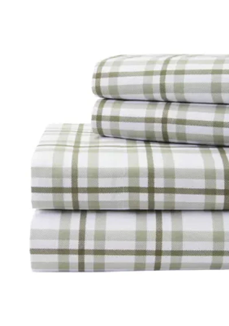 Green Plaid Sheet Set