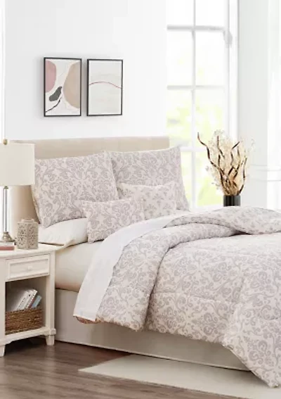 Damask 6 Piece Comforter Set