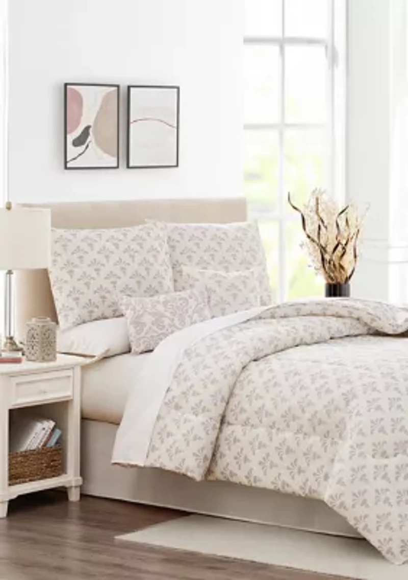 Damask 6 Piece Comforter Set