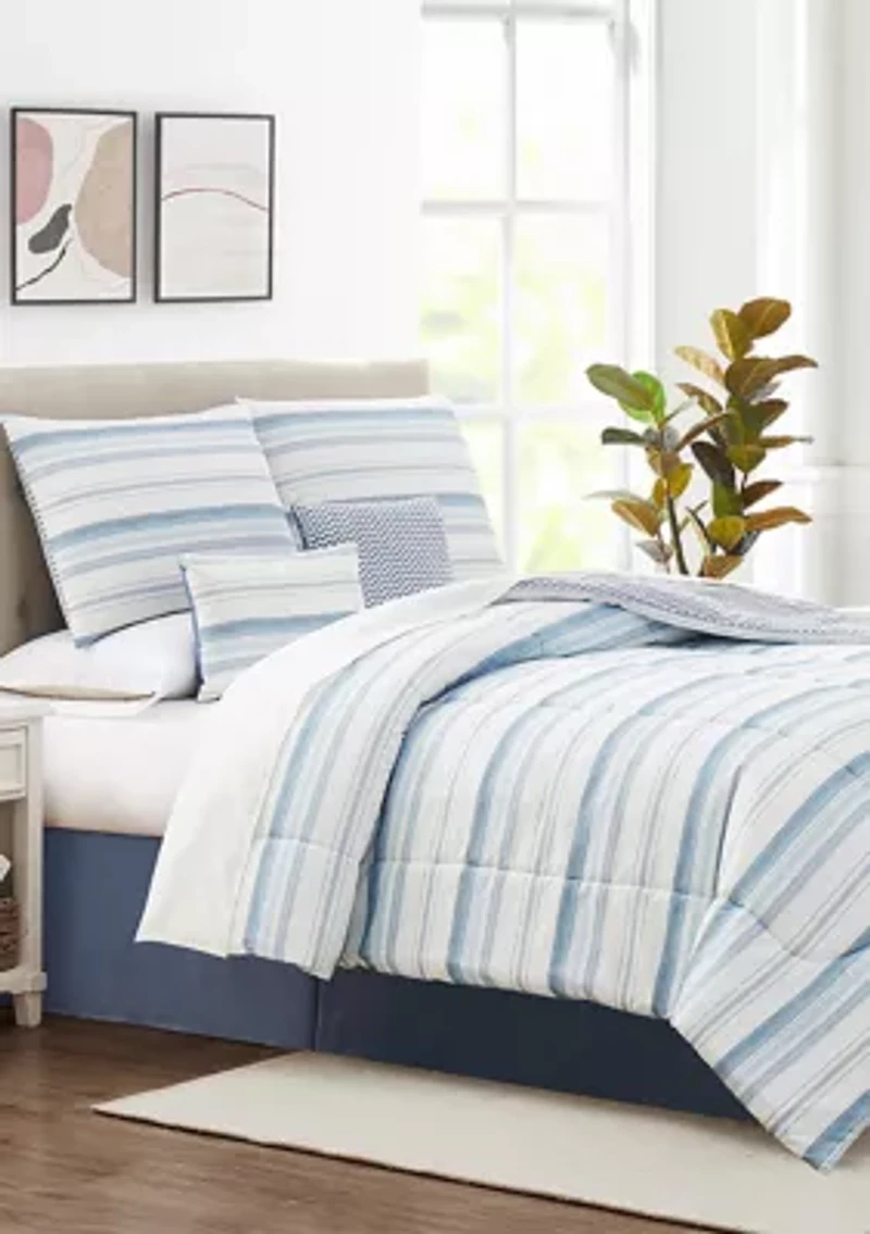 Mason Stripe 6 Piece Comforter Set