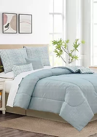 Plaid 6 Piece Quilt Set