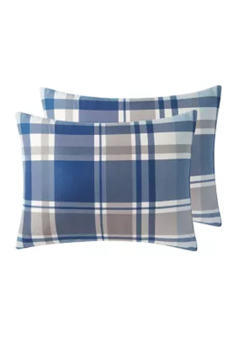 Plaid Printed 6 Piece Comforter Set