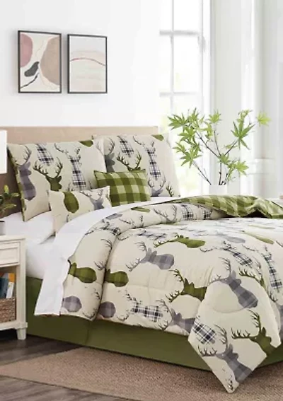 Deer Head 6-Piece Comforter Set