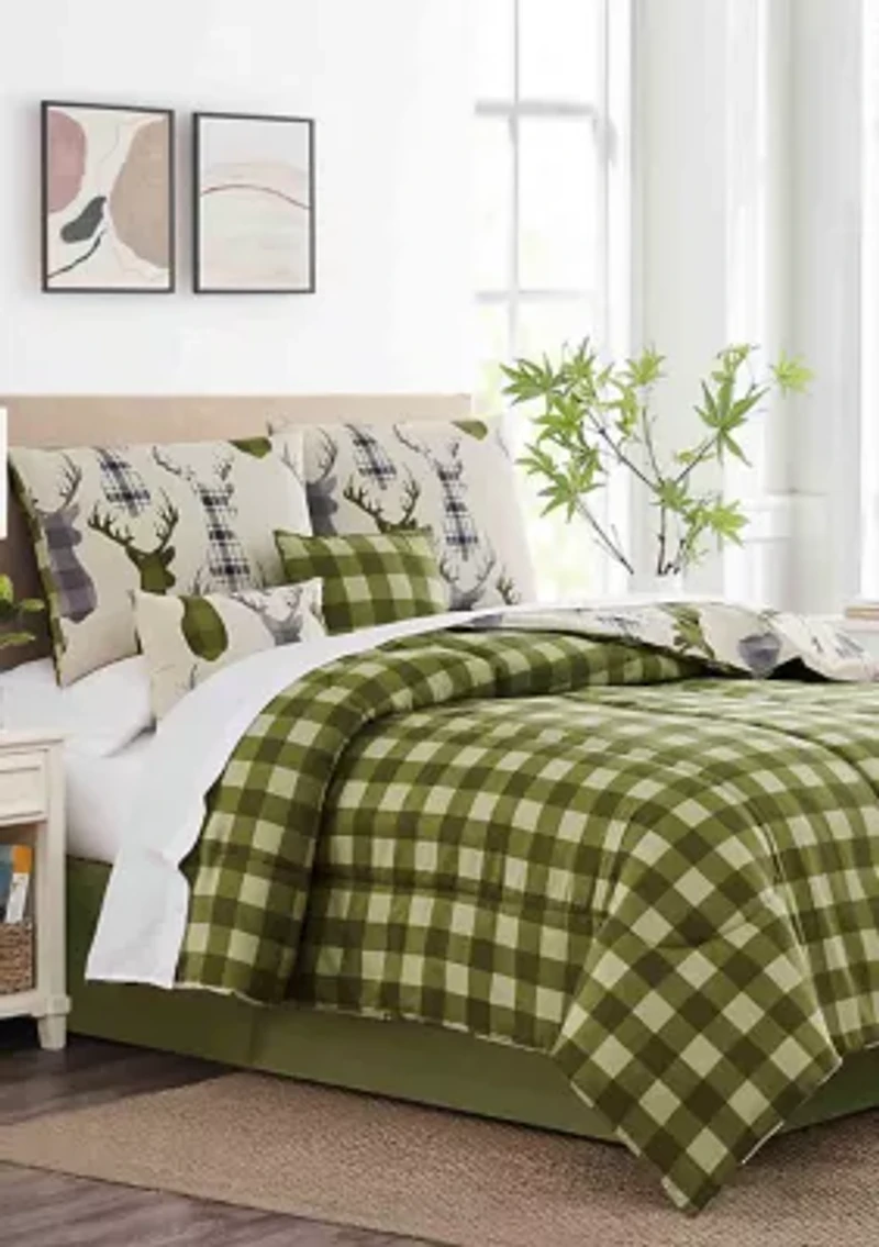 Deer Head 6-Piece Comforter Set