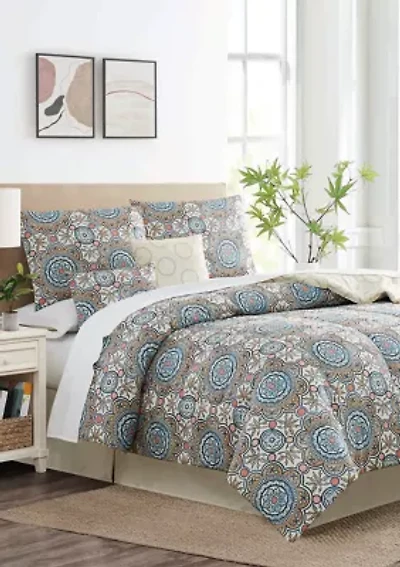 Adrienne Medallion 6-piece Comforter Set