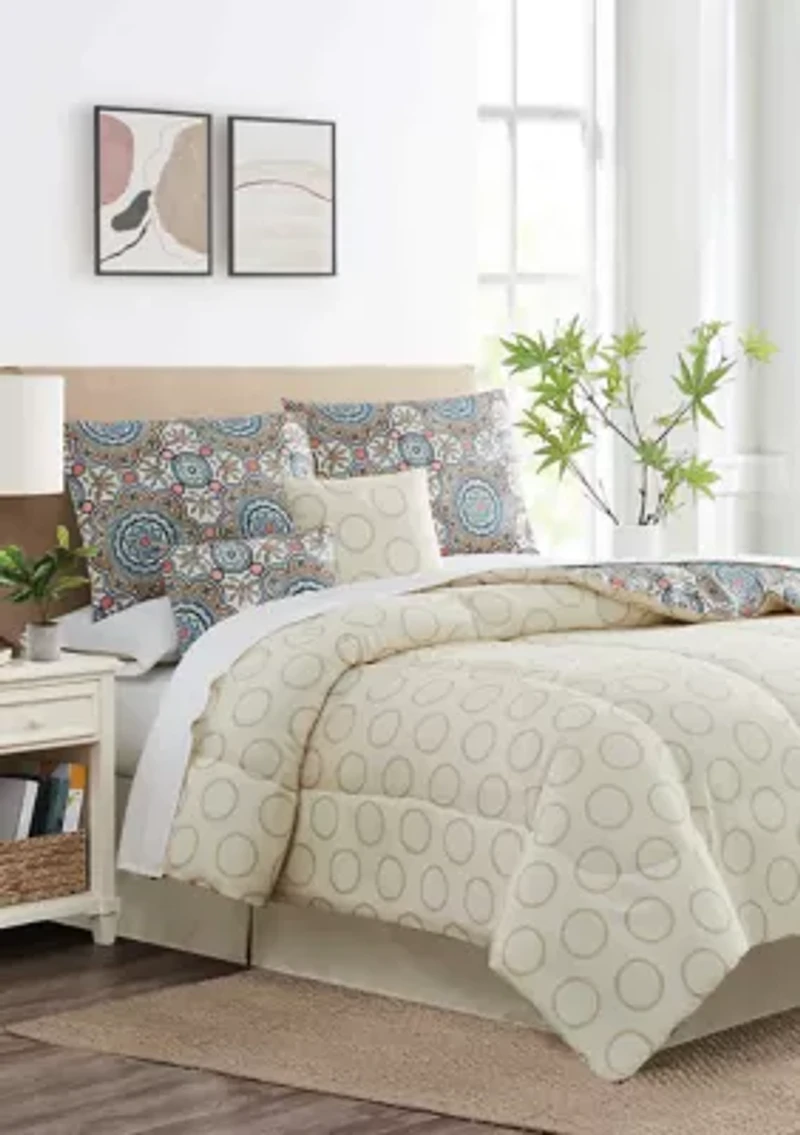 Adrienne Medallion 6-piece Comforter Set