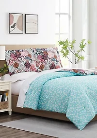 Multi Print Floral Comforter Set