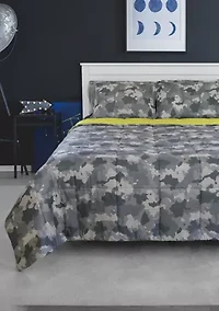 Pixel Camo Gray Comforter Set