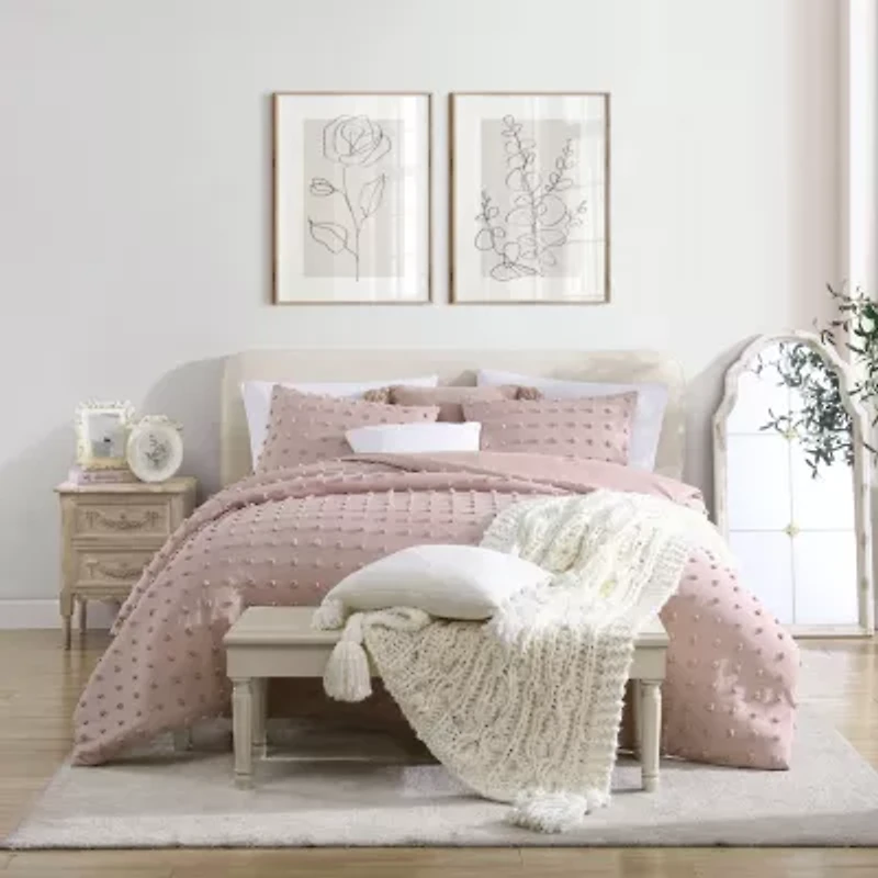 3-Piece Pom Comforter Set