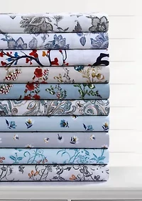 Ayana Floral 170-GSM Flannel Extra Deep Pocket Sheet Set King Grey