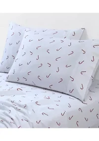 Candy Cane 170-GSM Flannel Extra Deep Pocket Sheet Set