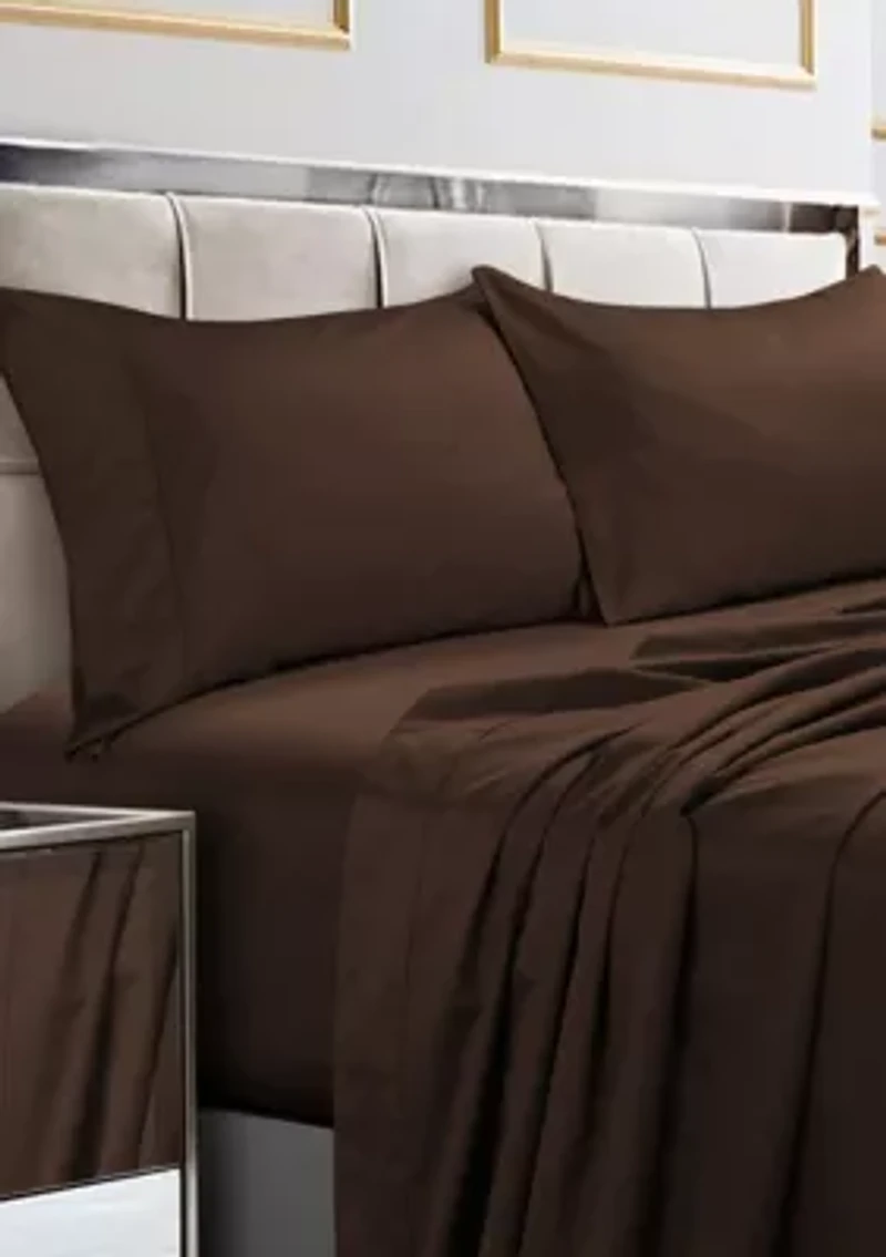 600 Thread Count Egyptian Cotton Sateen 4 Piece Extra Deep Pocket Sheet Set