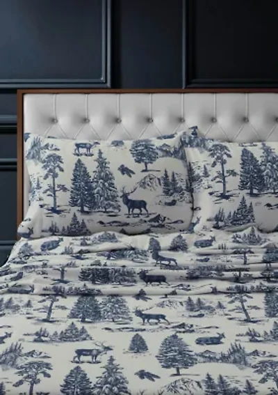 Heavyweight Cotton Flannel Printed Pillow Pair