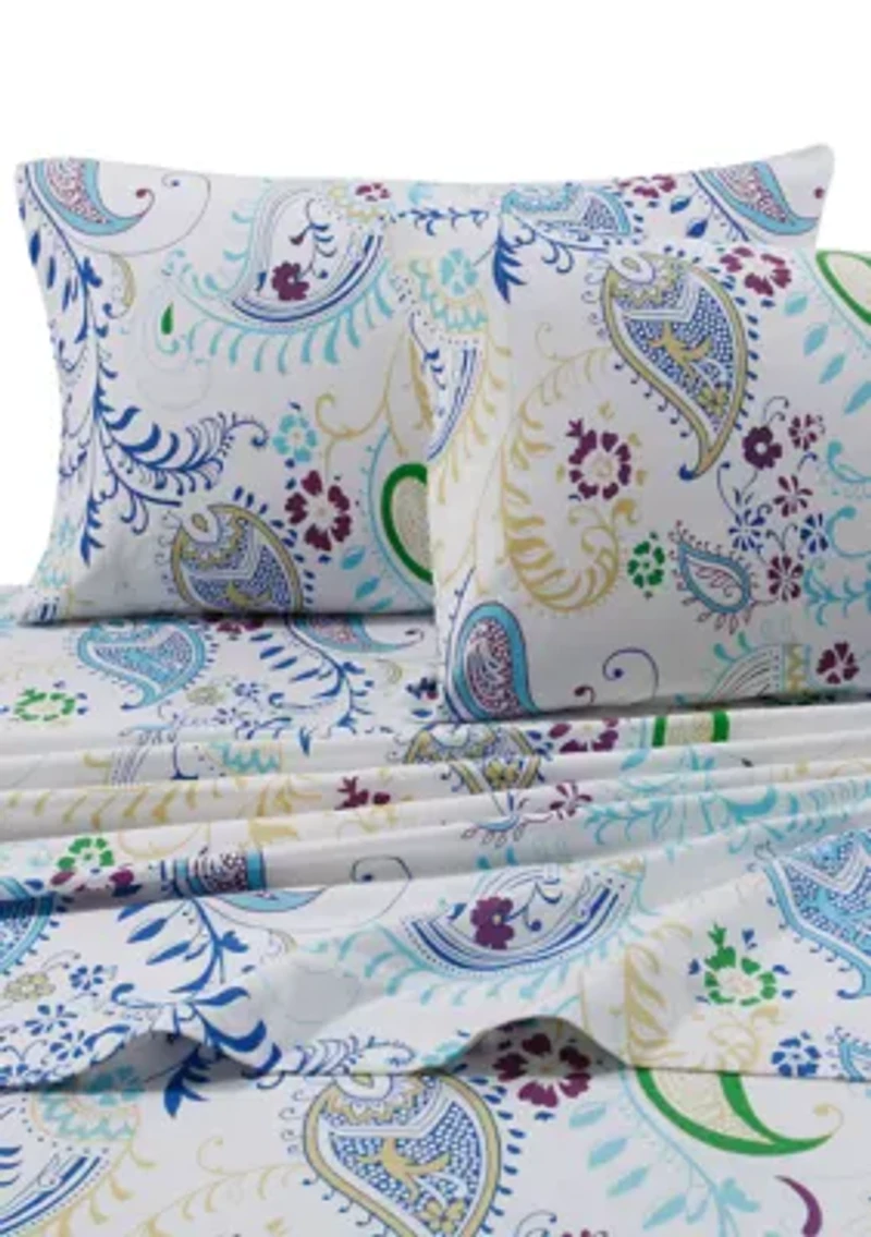 Paisley Garden 170 GSM Flannel Printed Extra Deep Pocket Set