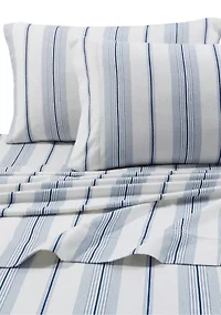 Flannel 200 GSM Stripe Extra Deep Pocket Sheet