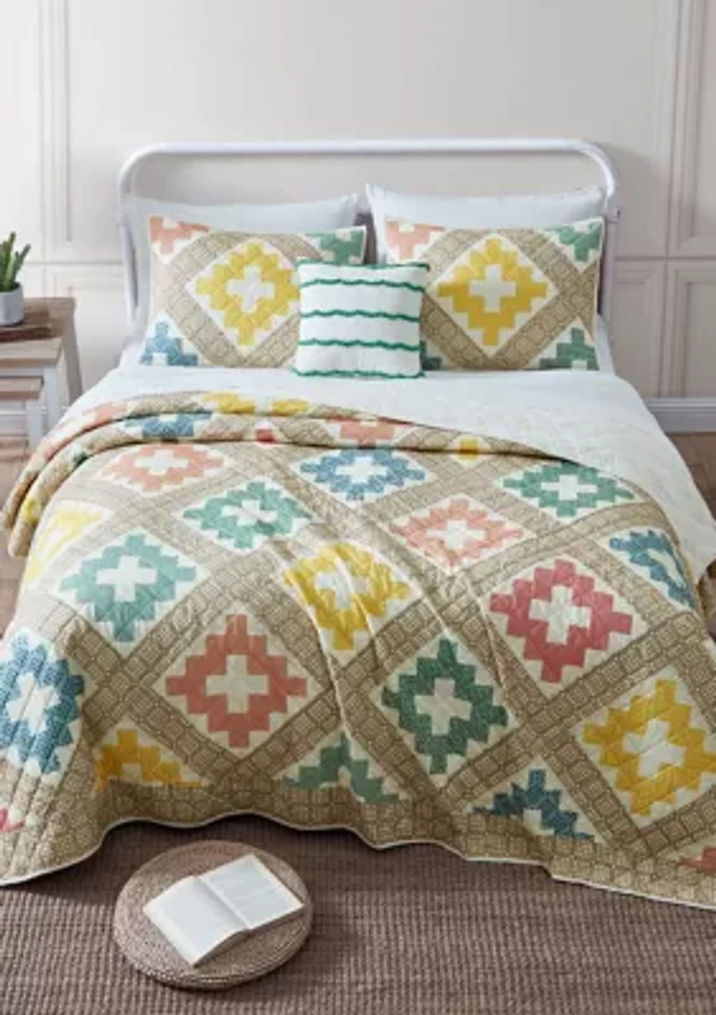 Williamsburg Franklin 3-Piece Quilt Set
