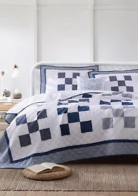 Block Checkerboard 3-Piece Quilt Set