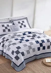 Block Checkerboard 3-Piece Quilt Set