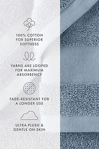 Towels 6-Pack 100% Cotton Bathroom Essentials