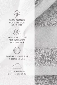 Towels -Pack 100% Cotton Bathroom Essentials
