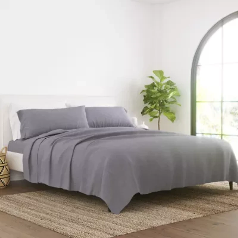 Becky Cameron Linen & Rayon from Bamboo Blend 4 Piece Sheet Set