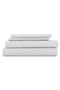 Sheet Set 4-Piece Patterned Microfiber Dots & Stripes Ultra Soft Bedding