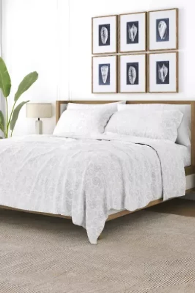 Sheet Set 4-Piece Patterned Microfiber Classic Essentials Ultra Soft Bedding